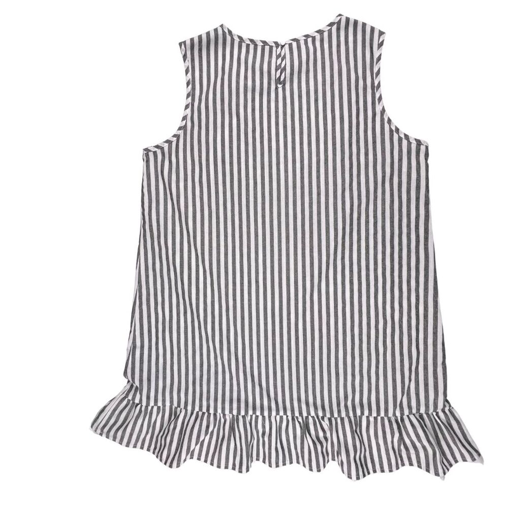 Emery Rose Dress XXL Bohemian Vertical Striped Mini Ruffe Hem Casual Party Dress - Picture 8 of 11